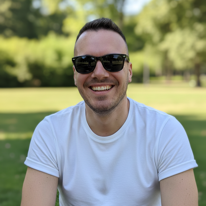 Stefano Testi smiling outdoors
